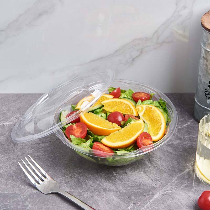 24 oz PET プラスチックフルーツサラダボウル（蓋付き）、中国